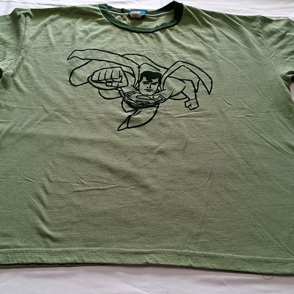 Vintage Valour DC Comics Olive Superman Graphic Tee